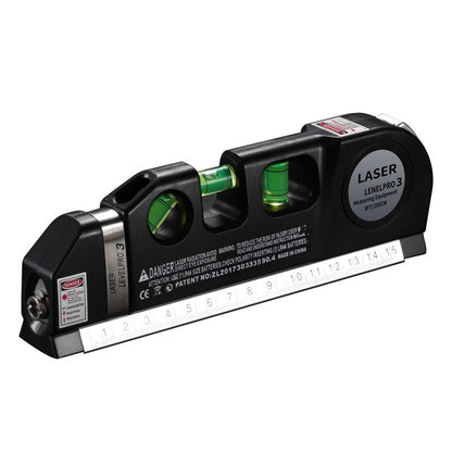 Kit Profissional de Nível a Laser - Linha Cruzada Infravermelha e Ângulo Reto Resistente a Impactos - Ferramenta de Nivelamento de Alta Precisão com Trena