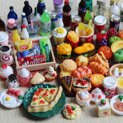 1:6 Miniature Dollhouse Food Supermarket Mini Snack Simulation Cake Wine Drink for Blyth BJD Doll Kitchen Accessories Toy