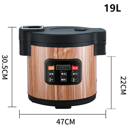 Panela Elétrica de Aquecimento de Arroz Panela de Capacidade Grande Recipiente de Alimentos com Isolamento Térmico Forro Interno Antiaderente Eletrodomésticos de Cozinha 19L/32L