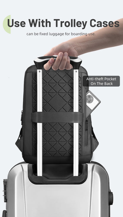 HK Men's Designer Laptop Bag Waterproof School Bags for College Boys Male Business Sports Travel Backpack Men With USB Charging