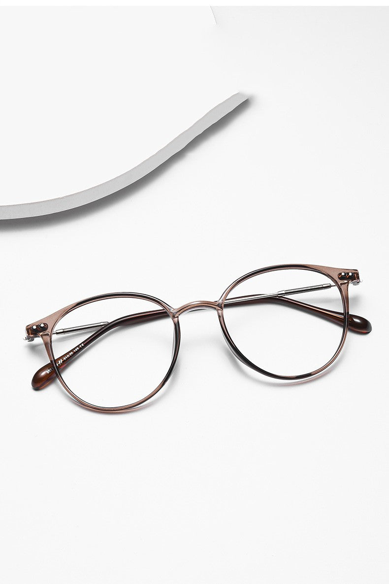 Round Frame Glasses For Myopia Women With Blue Light Ultra-light Internet Celebrity Without Makeup Small Glasses Frame 9531