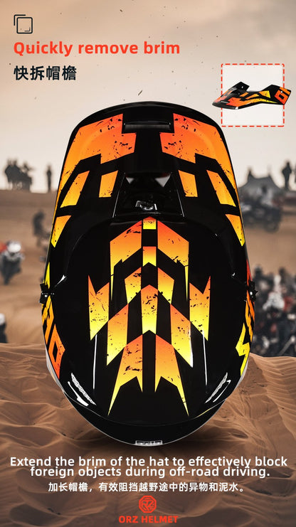 Capacete de motocross off-road, capacete de ciclismo speed downhill DH, capacete full face rally off-road