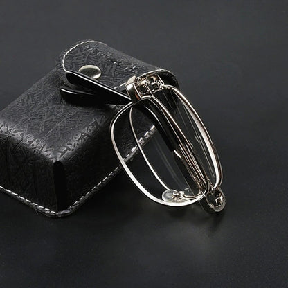 Sighttoo Folding Square Reading Glasses For Men Women Portable Eyeglasses +50 +75 +275 +350 +400 +450 +500 +550 +600