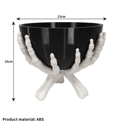 Halloween Candy Bowl Gothic Skeleton Hands Candy Storage Holder Multifunctional Halloween Organizer Holder Scary Home Decoration