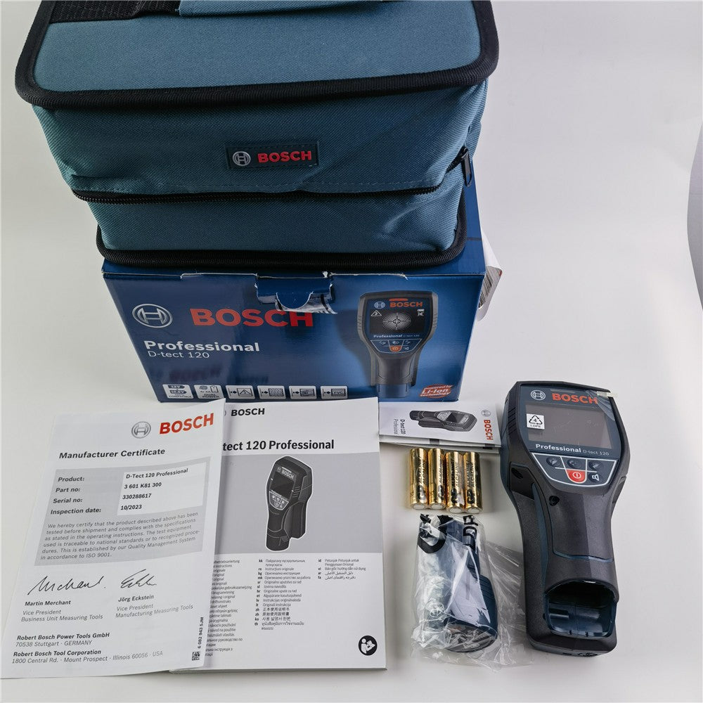 Detector de metais Bosch D-tect 120 Professional Scanner intuitivo de radar Para quase todos os materiais Detector de parede de alta precisão