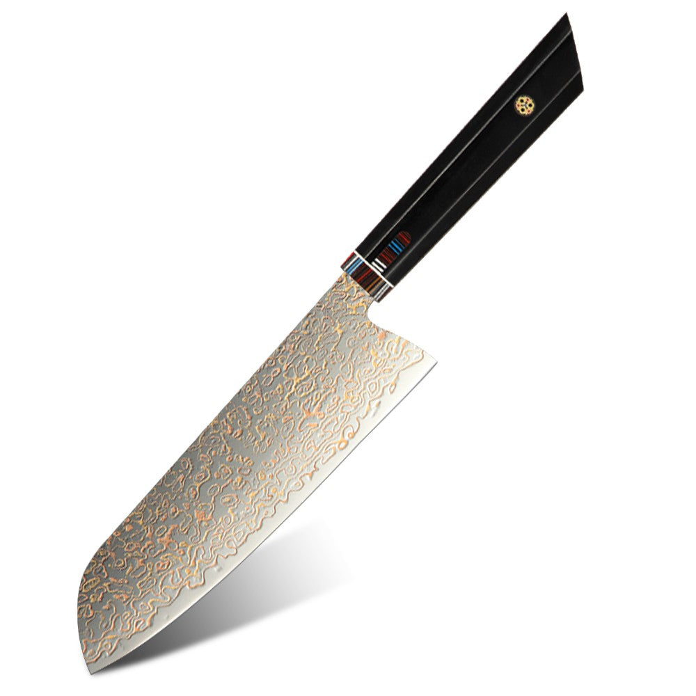 Amber VG10 Damascus Steel Kitchen Knife Set with Resin Handle, Damascus Chef Knife Set, Latest Styles, 37Layers, VG10