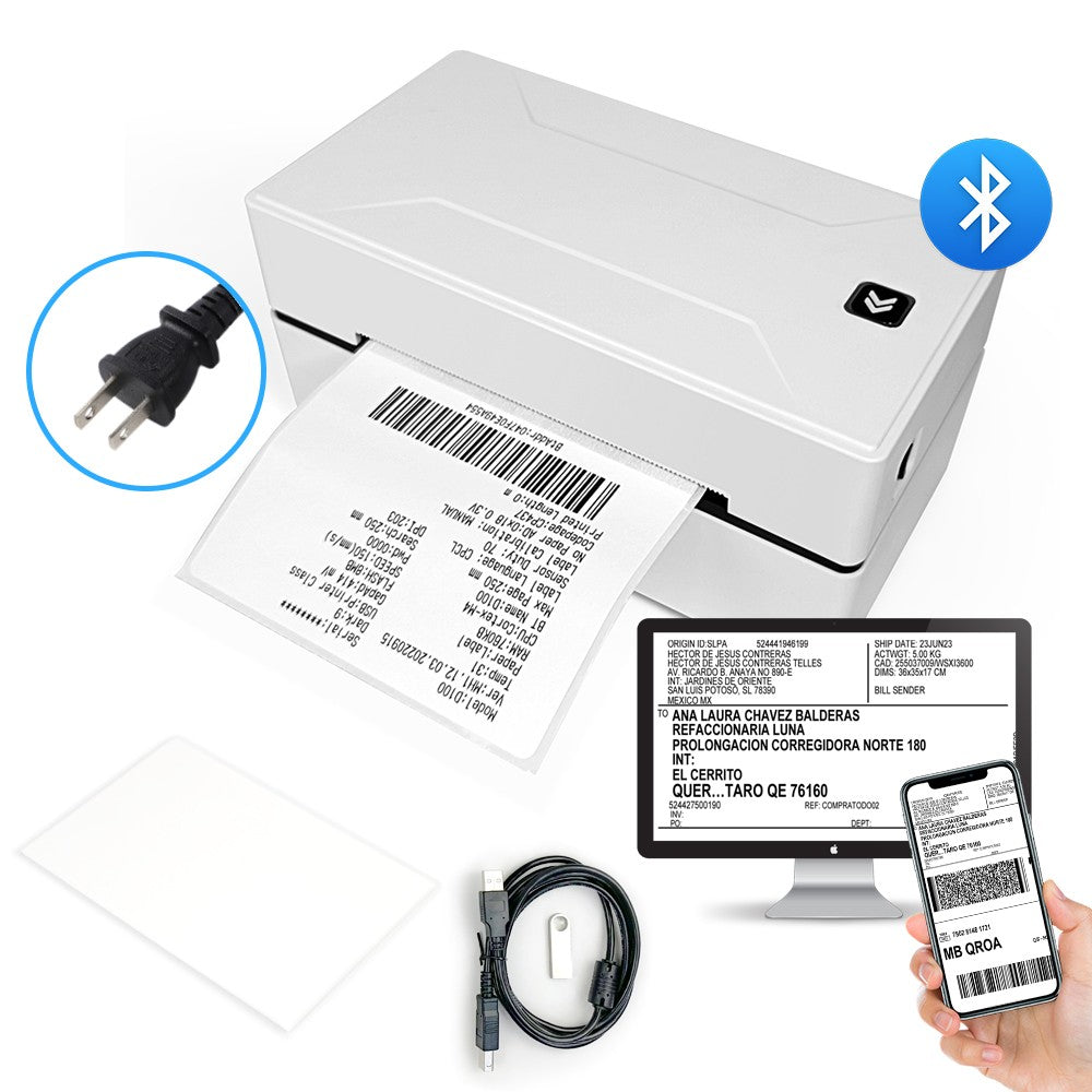 Portable Thermal Label Printer D100 Bluetooth Inkless Printer Compatible With iPhone Android Mac Window For Office School