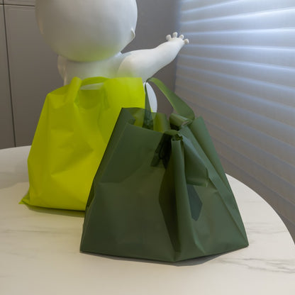 50pcs frosted tote bags cosmetics store gift bags printed logo simple fashion packaging bags plastic bags custom wholesale