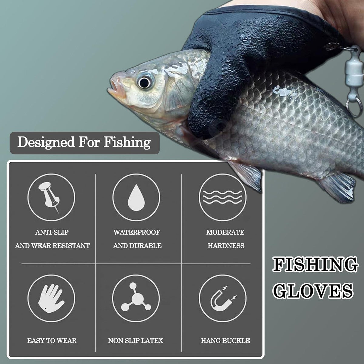 Luvas de Pesca - Luvas de Pesca Profissionais Antiderrapantes, Luvas de Pesca no Gelo à Prova de Furo para Manuseio, Captura, Limpeza, Caça