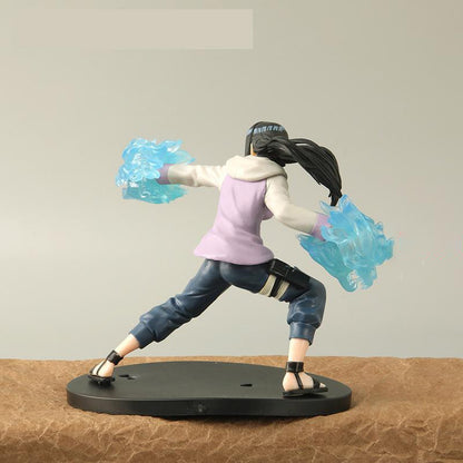 16cm Naruto Anime Figure Rock Lee Hyuuga Hinata Roubu Double Lion Fist Fighting Action Figure Collection Model Doll toys hobbie