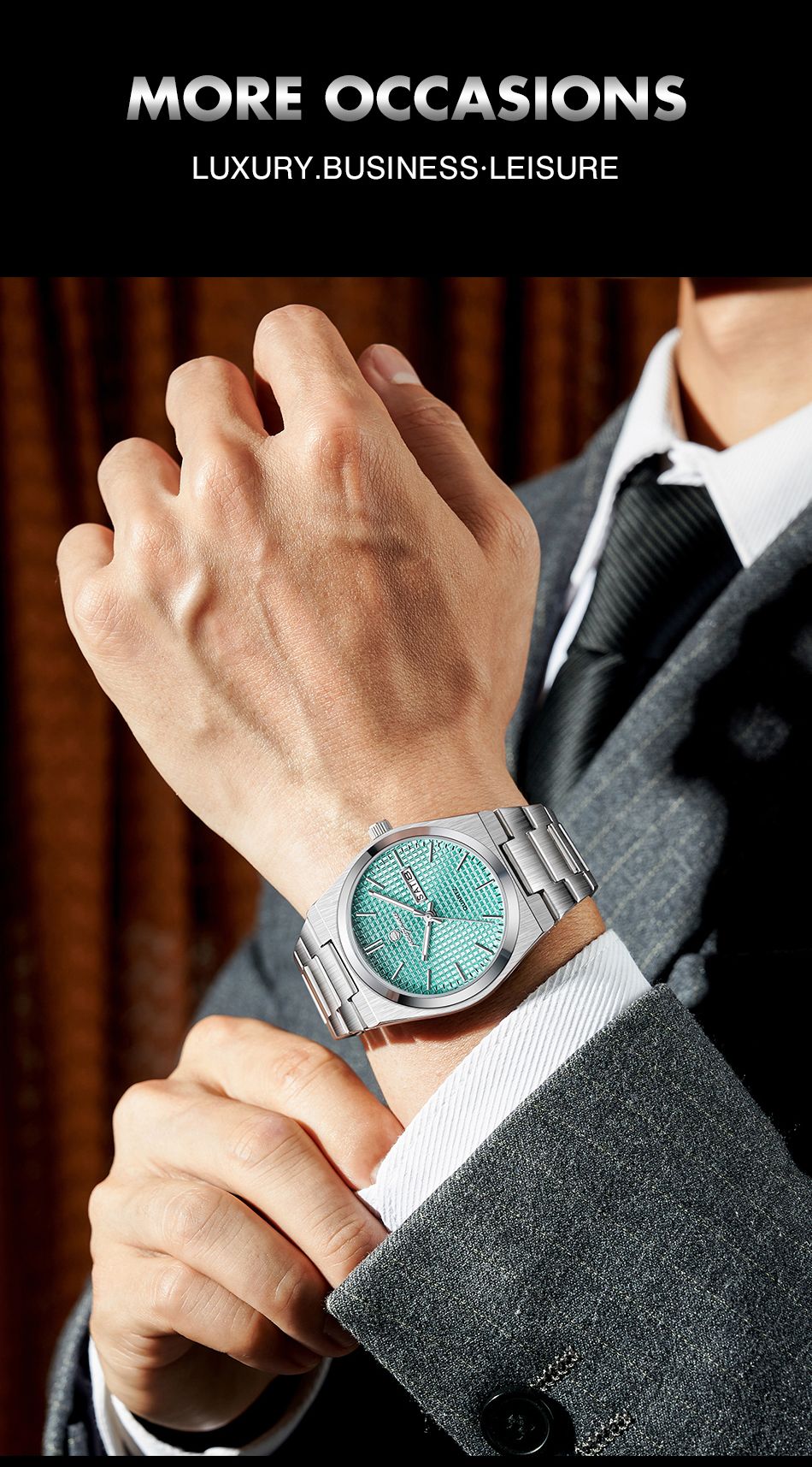 PAAZOMU Relógio Masculino de Luxo Original Moda Luminoso À Prova D'água Cronógrafo Data Relógio Masculino Couro Quartzo Relógios Masculinos Reloj