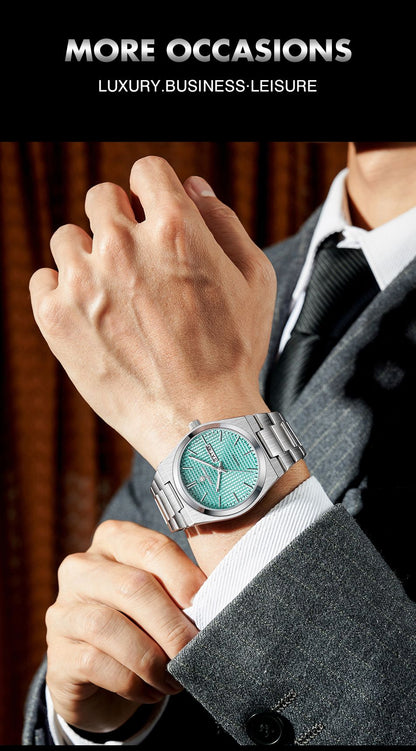 PAAZOMU Relógio Masculino de Luxo Original Moda Luminoso À Prova D'água Cronógrafo Data Relógio Masculino Couro Quartzo Relógios Masculinos Reloj