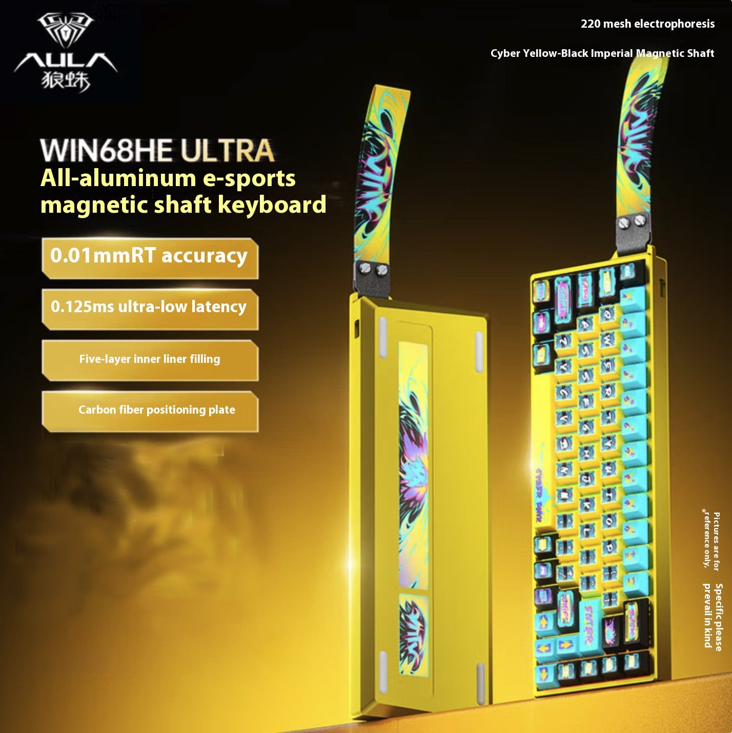 Teclados Win60 Win68 Aula com Teclas Magnéticas 8K, Teclado Mecânico para Jogos, Teclado com Fio para Esports com Luz RGB e Hot-Swap para PC Gamer (Presente)
