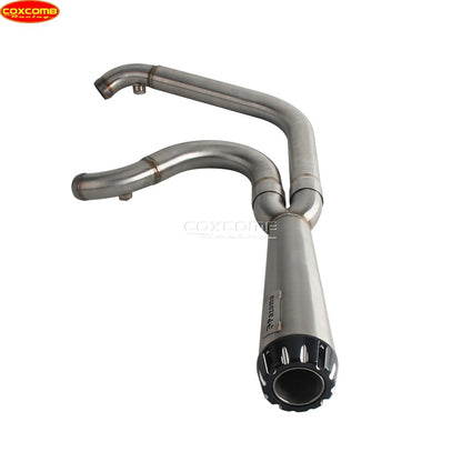 Slip On Exhaust Muffler System Motorcycle Complete Exhaust Pipe For Harley Dyna Street Bob FXDB FXDBB FXDBP FXDBI Limited FXDBC