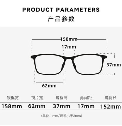 62MM Business Oversized Eyewear Frame Super Large Optical full frame glasses Big Head Metal Big Size reading  Glasses for men