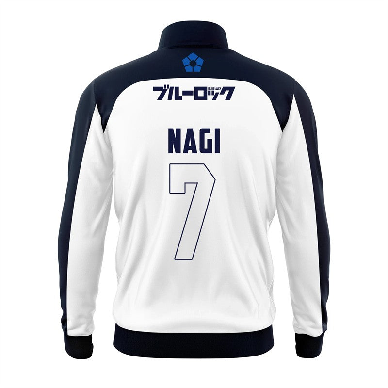 2025 Spring New Men's Blue Lock Anime Soccer Jersey Jackets Fashion Trendy Lapel Tops kids's Casual Short Sleeved Bomber Jacket