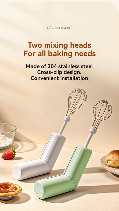 Batedor de Ovos Portátil Elétrico Sem Fio Recarregável USB Mixer Dobrável Automático com Engrenagem Ajustável Utensílios de Cozinha Domésticos