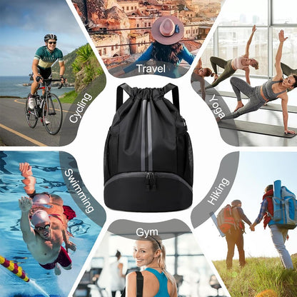 Men's Backpacks drawstring bag Women's School Backpack Female Travel Bag College Teenage Youth Backpacks Sports Storage Backpack