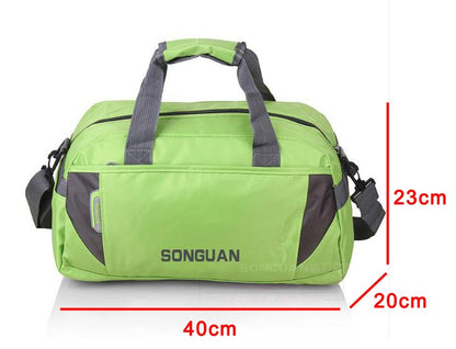 Unisex Waterproof Nylon Travel Handbag Men Weekend Shoulder Bags Vintage Casual Duffel Weekend Bag Women Overnight Packing Cubes