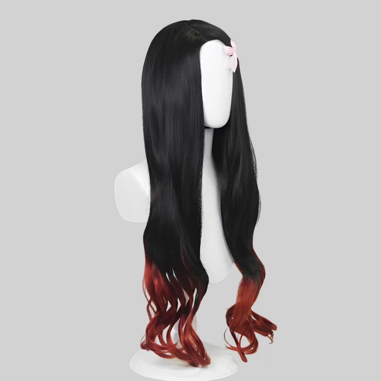 Nezuko Cosplay Wig Cosplay Curly Black Orange Gradient Wig Cosplay Heat Resistant Synthetic Wigs