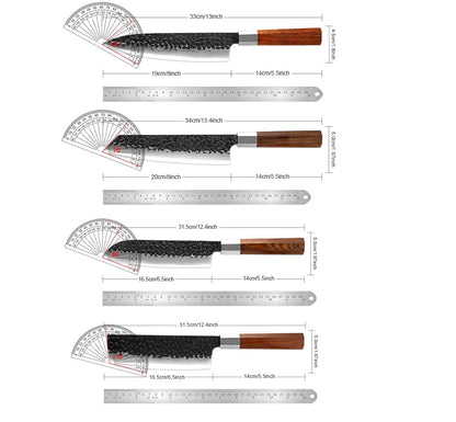 XITUO 1-4 Pieces Knife Set, Professional High Carbon Steel Kitchen Knives, Ultra Sharp Japanese Chef Knife Set Octagonal Handle