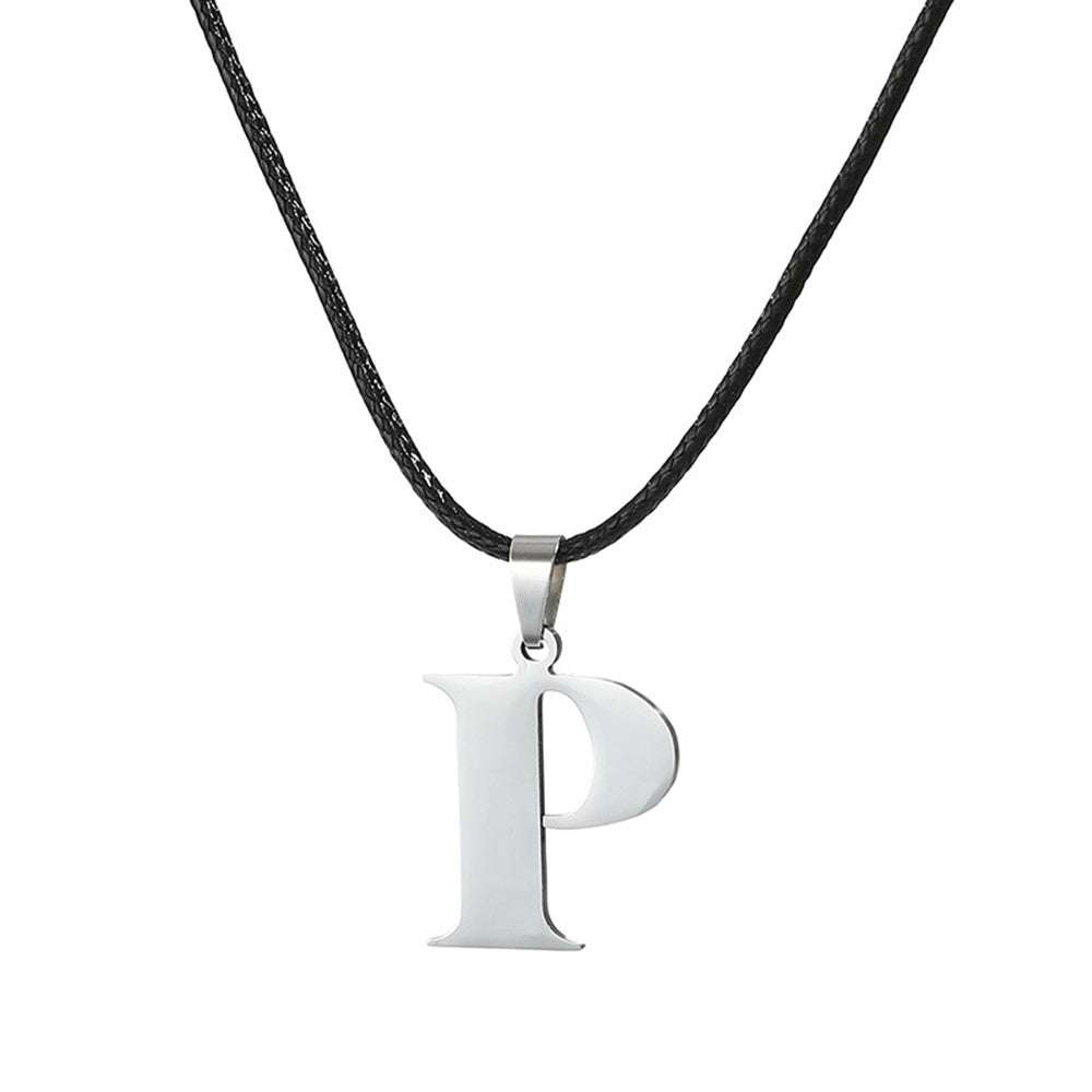 Novo Colar Inicial de A-Z Alfabeto em Aço Inoxidável 26 Letras Inglesas Colar Para Homens Mulheres Presentes de Joias Personalizadas