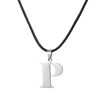 Novo Colar Inicial de A-Z Alfabeto em Aço Inoxidável 26 Letras Inglesas Colar Para Homens Mulheres Presentes de Joias Personalizadas