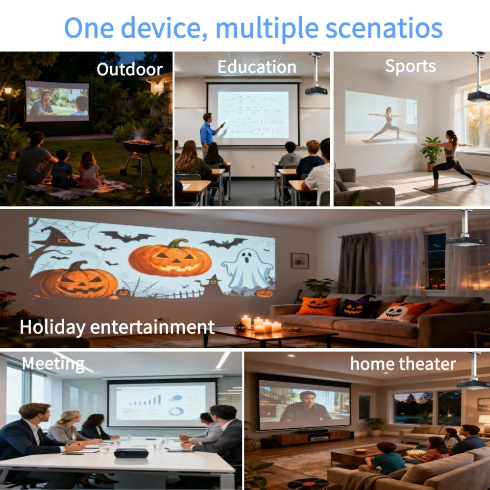 Novo projetor 4K UHD 3500 ANSI Google TV home theater projetor TOF 1080P Android WiFi 2.4+5G foco automático vídeo Projetor quente