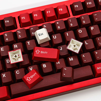 KBDiy GMK Jamon Keycap Red Retro PBT ISO Double Shot Cherry Profile Keycaps For MX Switches 60 Mechanical Keyboard Gamer Key Cap