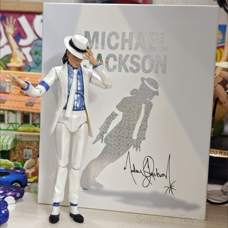 Hot Michael Jackson Smooth Criminal Moonwalk Action Michael Jackson Mj Thriller Joint Movable Figure Model Toys Christmas Gift