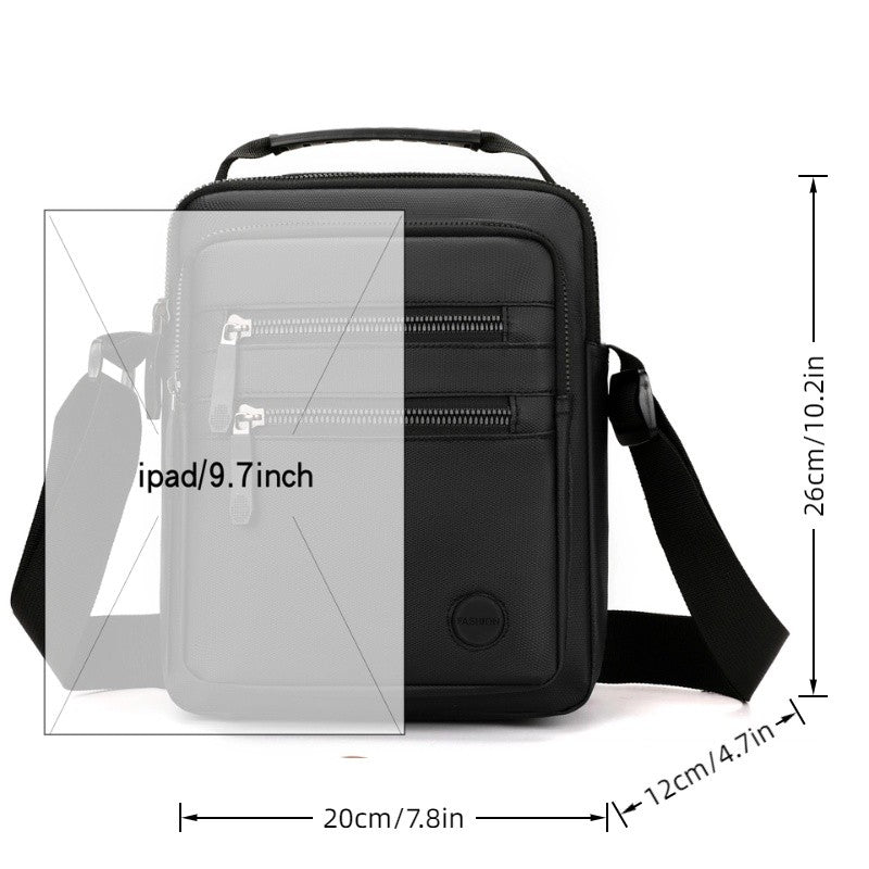 Fashionable Men's Crossbody Bag, Adjustable Shoulder Strap, Multiple Pockets, Business Bag, Commuting Bag, Daily Bag, Etc