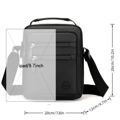 Fashionable Men's Crossbody Bag, Adjustable Shoulder Strap, Multiple Pockets, Business Bag, Commuting Bag, Daily Bag, Etc