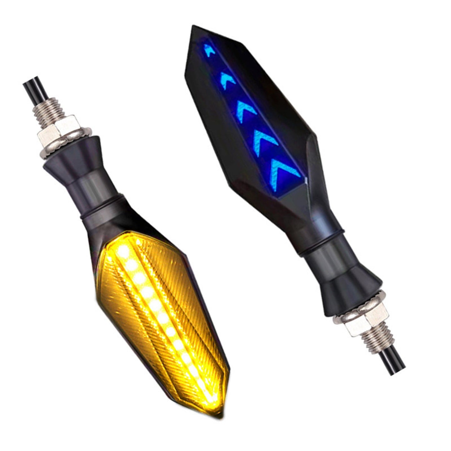 2 Peças de Pisca-pisca LED Universal para Moto Luz Âmbar Indicador de Seta Luzes Intermitentes