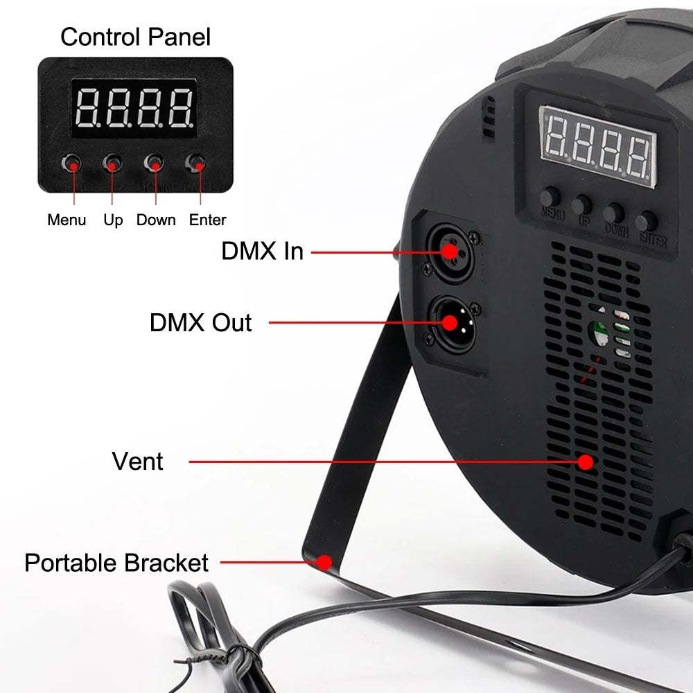 3w*60 led rgb 3 in 1 par light dmx 512 sound control dj party lights wedding disco lights ballroom club projection stage lamp
