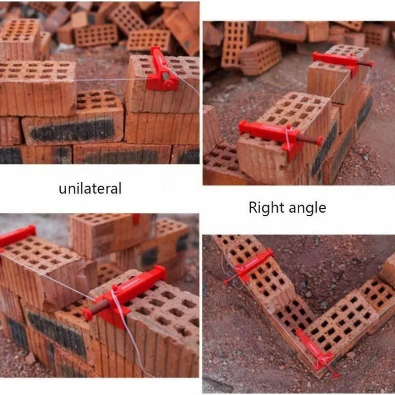 Conjunto de 2 peças, marcador de linha de junta de tijolos de tijolo vermelho, ferramenta de linha de braçadeira de revestimento de tijolo, ferramenta de tijolo extrator de arame, extrator de linha de tijolo de construção