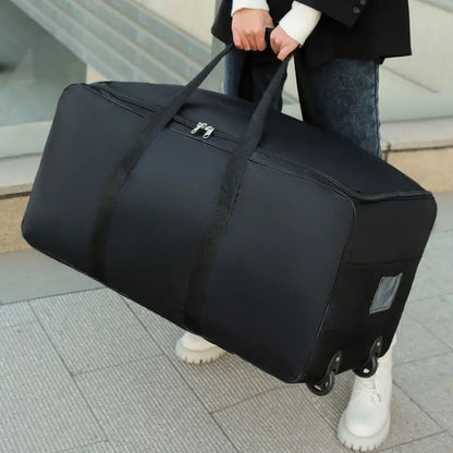 Mala de Viagem Expansível com Rodinhas, Bolsa de Armazenamento com Rodas, Grande Capacidade, Bagagem de Mão, Bolsa de Rodas Dobrável