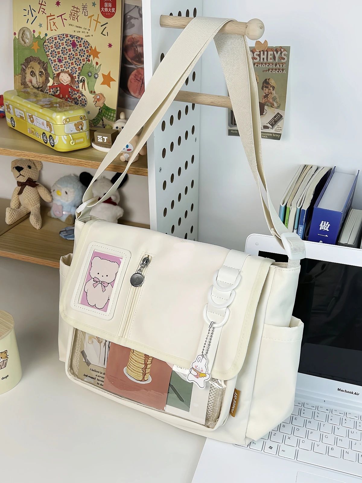 Japanese Harajuku School Bags for Teenage Girls New 2025 Transparent Itabag Crossbody Bag DIY Badges Display Plate Ita Bag