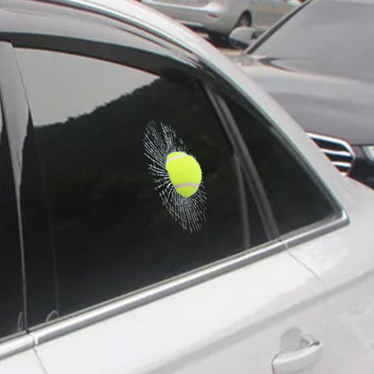 Adesivos De Vidro Quebrado Adesivo De Bola De Tênis Adesivos Engraçados Para Carros Adesivo À Prova D'água Decoração Automotiva Para Veículos