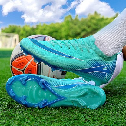 New Men Football Boots FG Training Shoes Soccer Shoes Non-Slip Soccer Cleats Long Spikes Ultralight Outdoor Drop Shipping