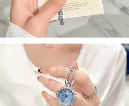 GEDI Women's Watch Silver Fashion Waterproof Ladies Watches Elegant Diamond Quartz Wristwatch Woman Gift for Girlfriend