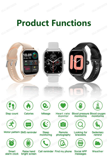 Smart Watch For Android IOS Watches 2.01inch HD Display Bluetooth Call Message Alert Music Sports Mode Smartwatch Men Women Gift