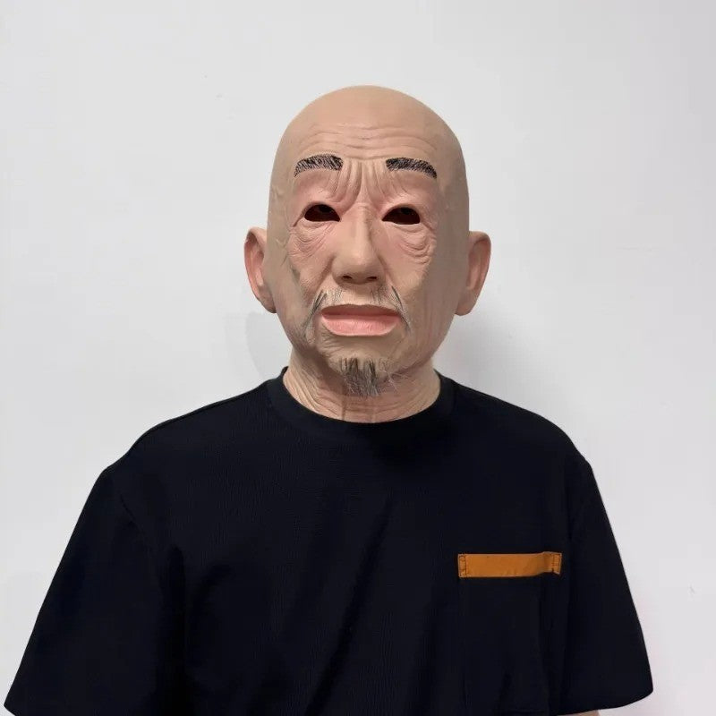 Hot Mascara De Silicona Realistas Halloween for Adults Silicone Old Man Mask Real Face Skin Head Prank Mask for Costume Cosplay