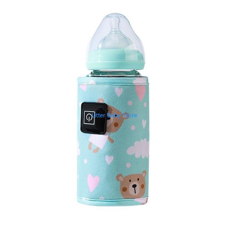 N80C Adjustable Temperature Control Breast Milk Heater Bag Portable USB Baby Bottle Warmer 5V 2A Heating Travel Milk Warmer