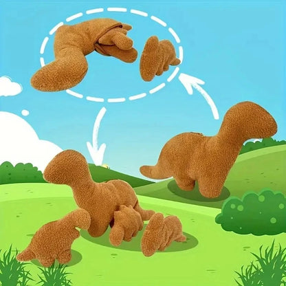 4pcs Large Dino Nugget Pillow Set Plush with Stuffed Animals Creative Dinosaur Theme Party Decoration Perfect for Christmas Gift