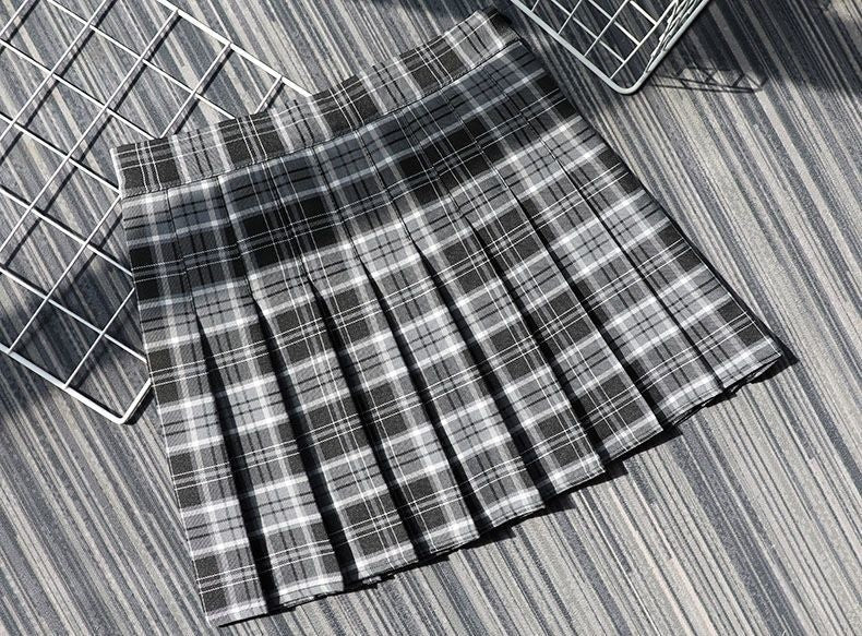 Plaid Half Length Skirt Women's A-line Short Skirt High Waist Girl Skirt Ropa Mujer Mini Skirts Clothes for Women