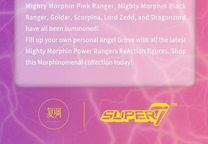Em Estoque Super7 Mighty Morphin Power Rangers Carded Series 1 - Conjunto de Presente com Modelos Dragonzord, Red Ranger e Rita Repulsa