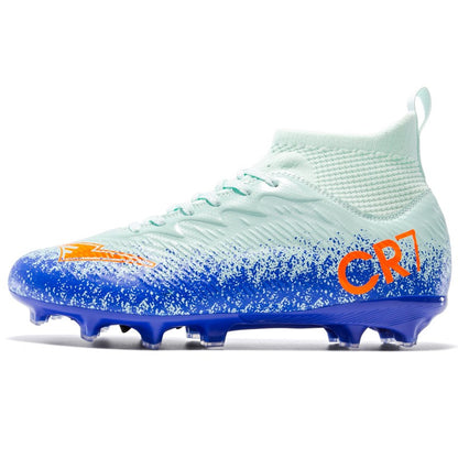 Men Soccer Shoes Football Boots Ultra-light Non-slip Long Spikes Outdoor Professional Cleats Grass Sports Shoes Match Sneakers