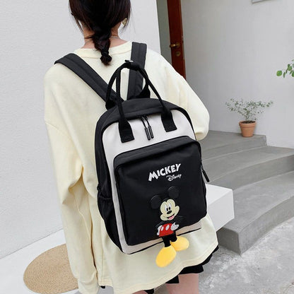 Disney Mickey Mouse Backpack for Kids Cute Cartoon Fashionable Backpack for Students Travel Bag Birthday Gift for Children