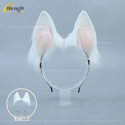 Em estoque Anime Vanilla Chocolat Chocola Cabelo Sintético Longo 100cm Perucas Cosplay Com Orelha Perucas de Festa Resistentes ao Calor + Touca de Peruca