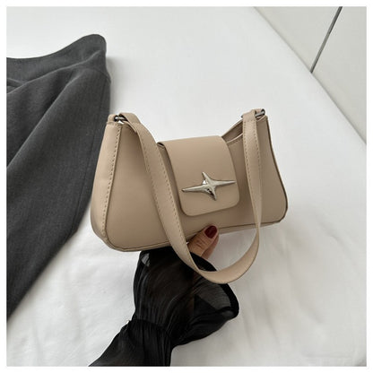Silver Shoulder Bags for Women 2024 Classic Y2K Small Purse Glossy PU Leather Luxury Brand Female Underarm Handbags Daily Bag